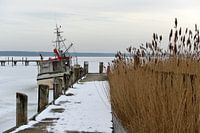 Bevroren boot in de Oostzee