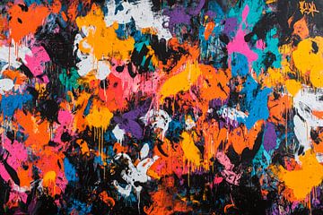 Colourful acrylic painting - expressive and lively by Poster Art Shop