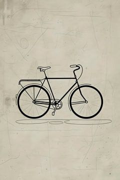Minimalist bicycle drawing by Poster Art Shop