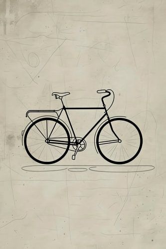 Minimalistische fietstekening