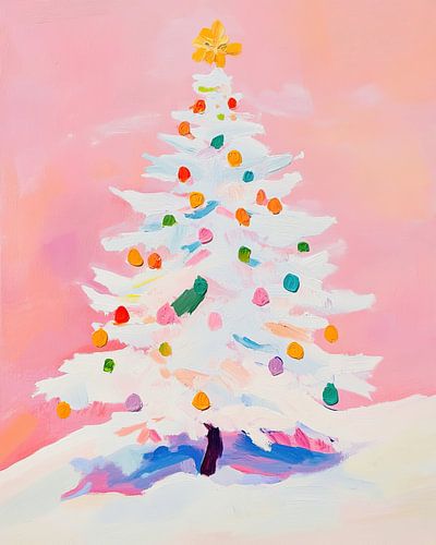 Bunte Weihnachtsbaumkunst