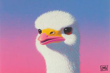 Vogelportret | Soft Feathers Gaze van OMG Art