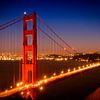 Evening Cityscape of Golden Gate Bridge  by Melanie Viola