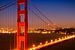 Evening Cityscape of Golden Gate Bridge  van Melanie Viola
