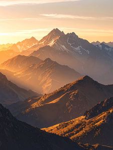 Paysage des montagnes brumeuses