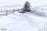 Sneeuwlandschap,wintertijd