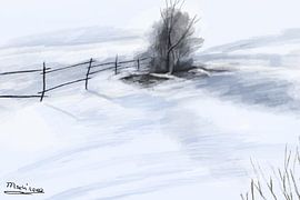 Sneeuwlandschap,wintertijd by Monique Schilder