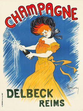 Affiche vintage - Champagne Delbeck Reims