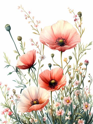 wilde bloemen in de tuin