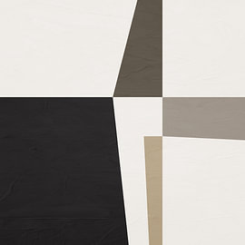 Minimalist abstract art featuring geometric shapes in earth tones by Online Arts