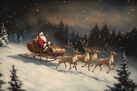 Santa's Winter Journey by Melloi Art