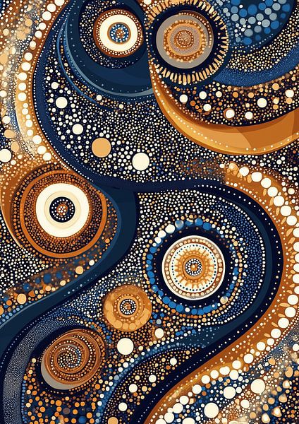 Mosaic in earth tones by Liv ter Riet