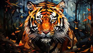 Abstraktes Tiger-Panorama