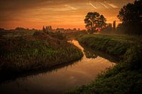 Zonsopgang boven de Heulebeek in Bergelen