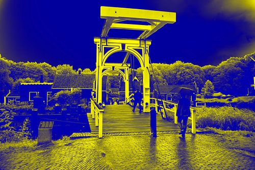 De Zaanse buurt met brug in het Openluchtmuseum Arnhem