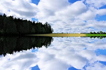 Wolken, bos en landschap van Daniel Dorst