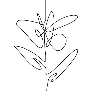 Abstracte bloem illustratie van Emiel de Lange