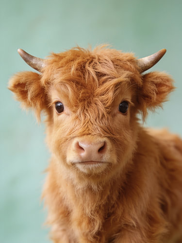 Adorable Highland calf – animal poster