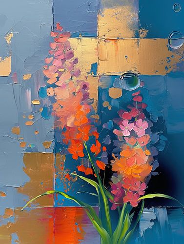 Abstract modern Bloemen art