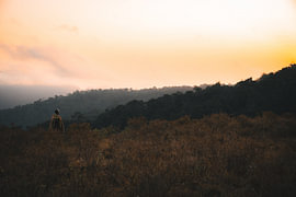 A lone Masai at dawn