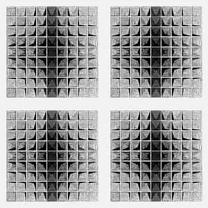 Weiß Schwarz Collage inspiriert von Piet Mondrian