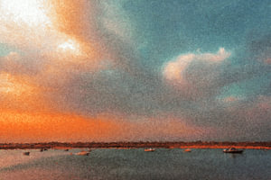 Vue sur la Ria Formosa en Algarve, au Portugal (art)