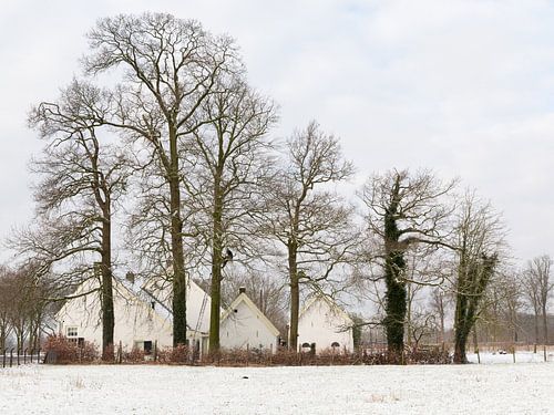 Hofstede Wiltenburg aan de Koninslaan in Bunnik in de sneeuw