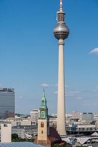 Berlijn Alexanderplatz en televisietoren van Luis Emilio Villegas Amador