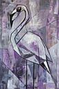 Abstrakter Flamingo von Poster Art Shop Miniaturansicht