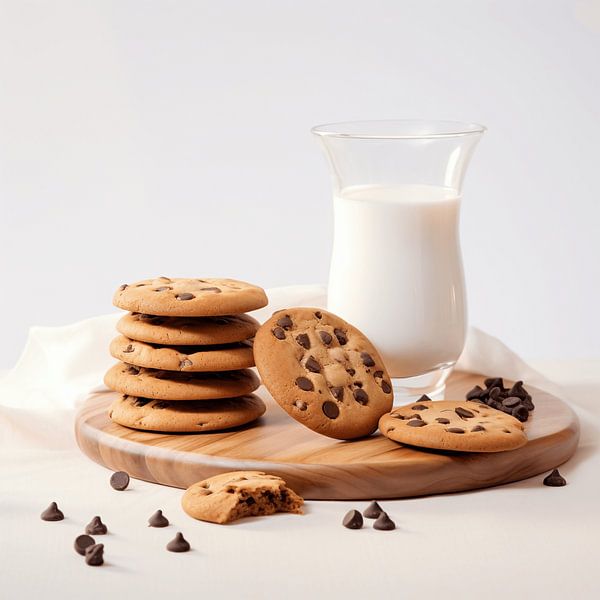 Timeless Enjoyment: Classic Cookies and Milk by Karina Brouwer