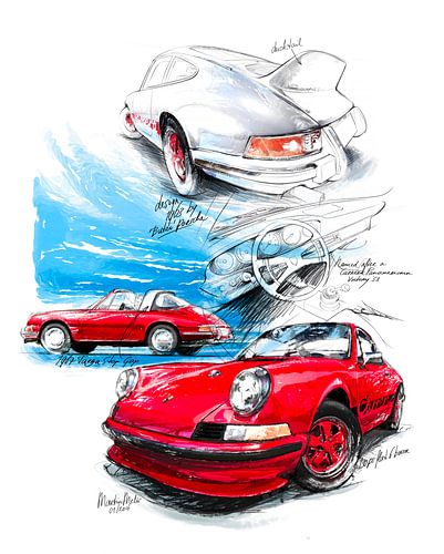 Porsche 911 Carrera (1963) van Martin Melis