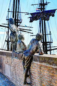 Hoorn Noord-Holland Niederlande Jungen von Kapitän Bontekoe