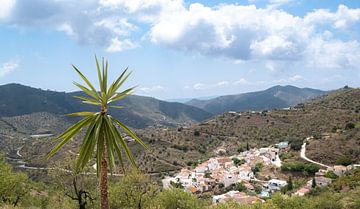 Berglandschap met wit dorpje in Andalusië van Alice's Pictures