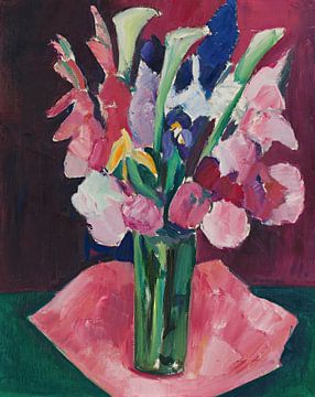 Bloemen in een vaas van Marsden Hartley van Peter Balan