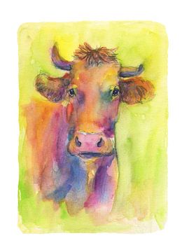 Vache colorée sur Karen Kaspar