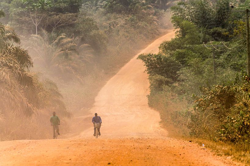 Fietsers in Afrika van Leo Hoogendijk