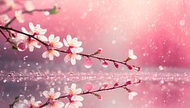 Bloemen met regendruppels