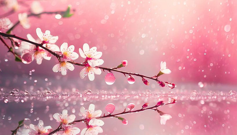 Flowers with raindrops by Mustafa Kurnaz