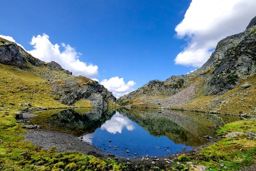 lake in the French Pyrenees by Davy Van den Eynden