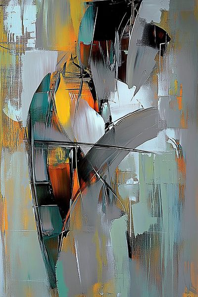 Abstract | Fragmented Thoughts van Abstract Schilderij