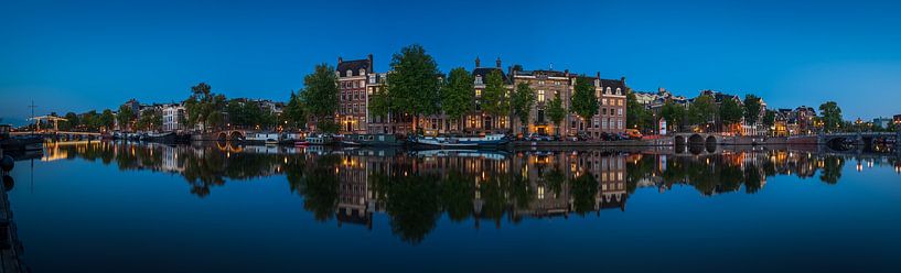 Panorama of the Amstel River in Amsterdam, 2020 by Amsterdam.Photos