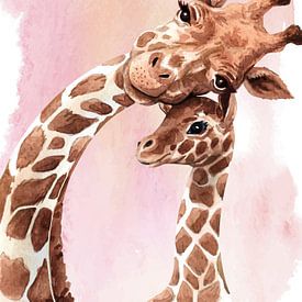 Girafes sur Printed Artings
