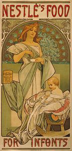 L'alimentation de Nestlé (1897) par Alphonse Mucha