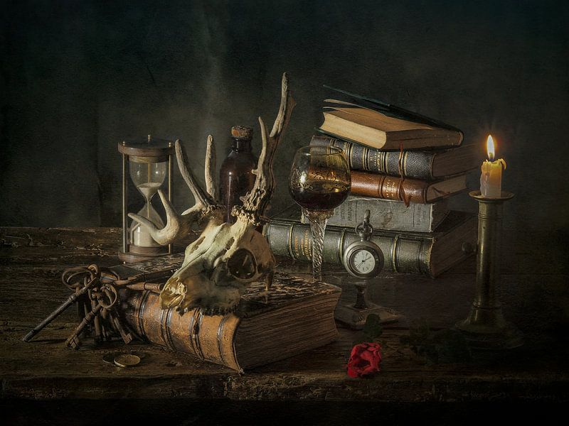 Vanitas "Le poids du temps&amp;quot ; par Miriam Meijer, en pleine campagne.....
