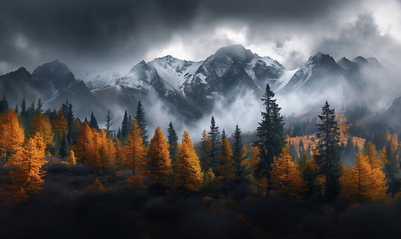 Herbstliche Naturszenerie von fernlichtsicht