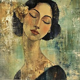 Subdued Woman Earth tones by Art Whims