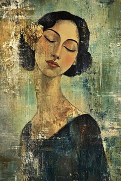 Ingetogen Vrouw Aardetinten