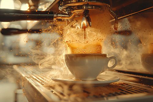 kop koffie of cappuccino drinken