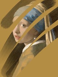 MOMY - Fille avec boucle d'oreille en perle - La fille de Vermeer - Peinture sur Studio Palette