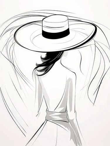 Chapeau Illustration Style Abstrait